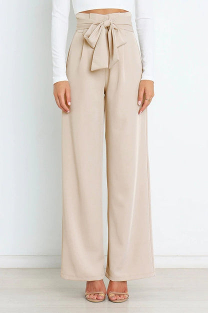 Pantalon Évasé à Ceinture Coordonné