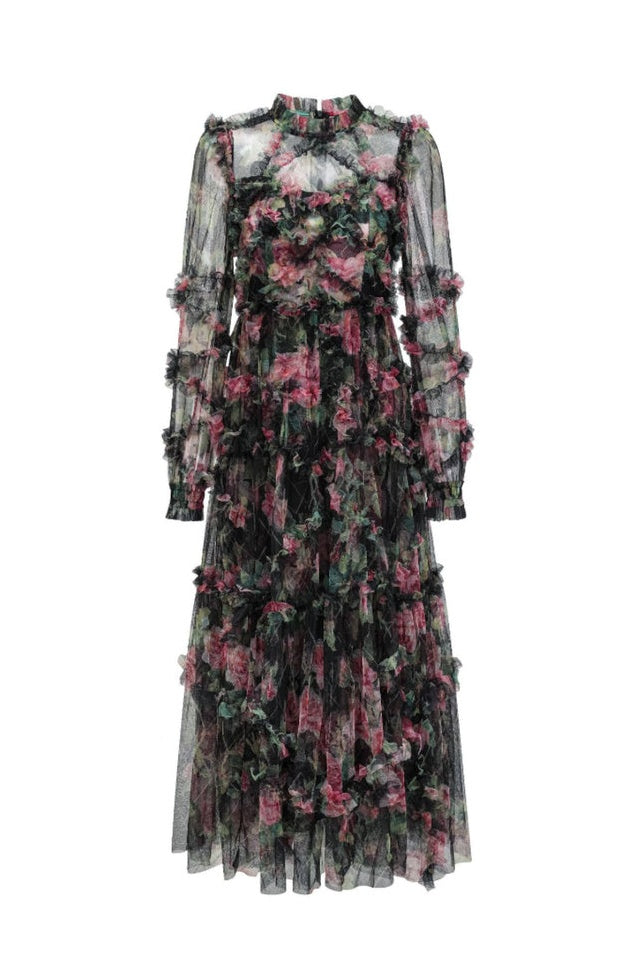 Robe en Maille Florale Aurora
