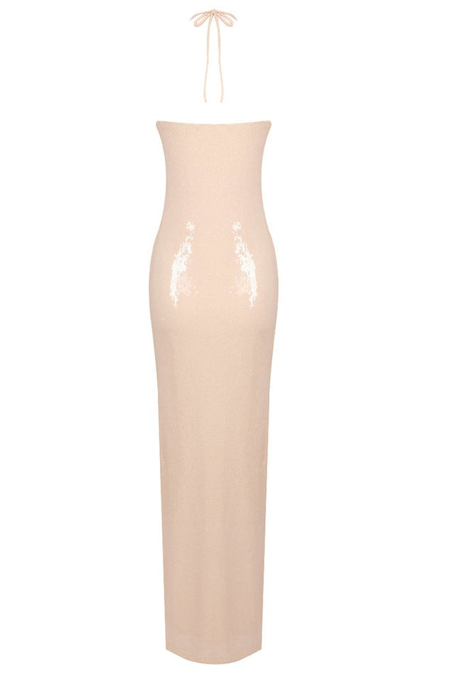 Robe Maxi Brodée à Fleurs en Sequins Awen