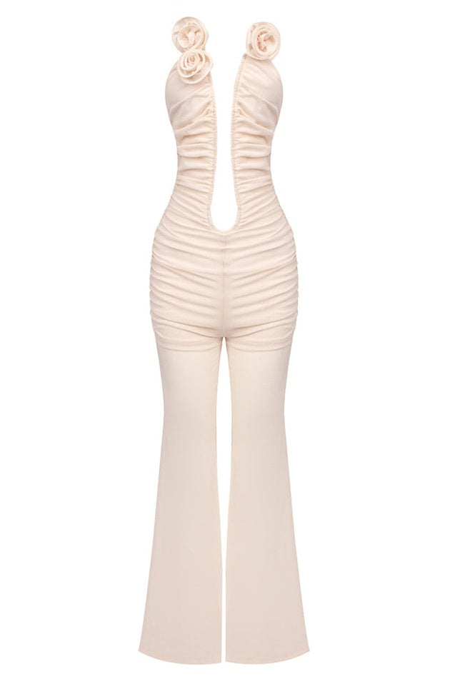 Jumpsuit Plissé à Fleurs 3D Vissarion