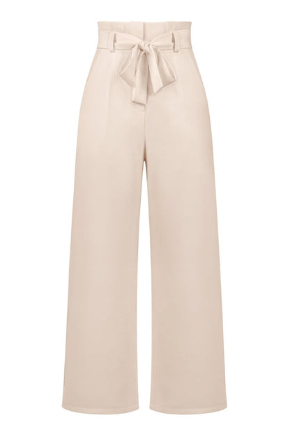 Pantalon Évasé à Ceinture Coordonné
