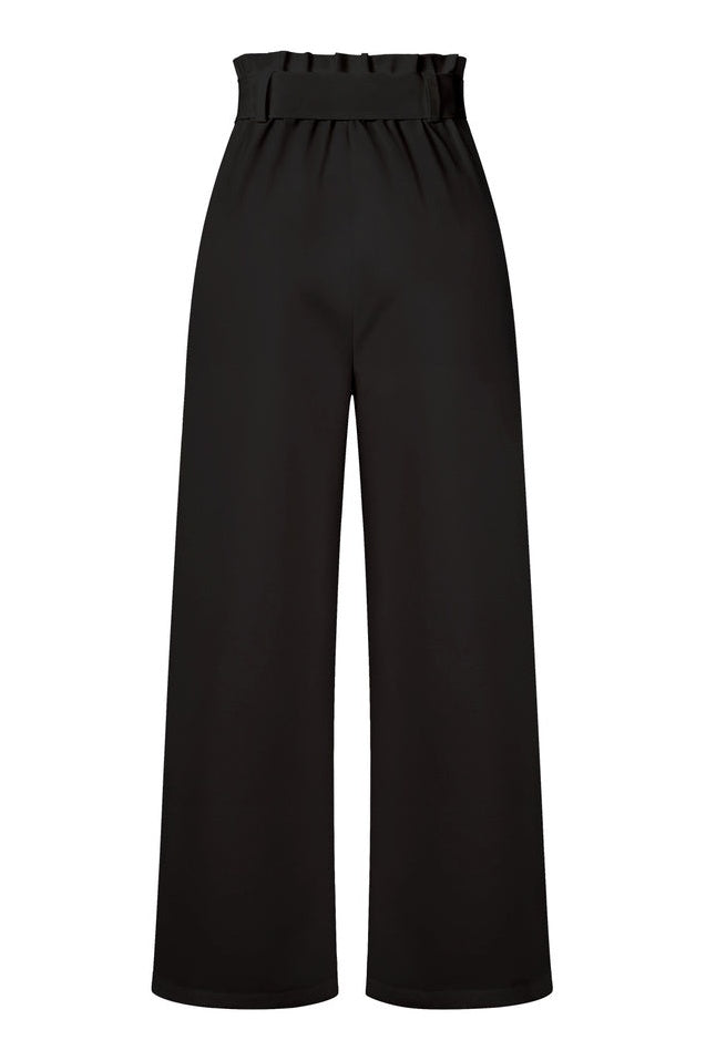 Pantalon Évasé à Ceinture Coordonné