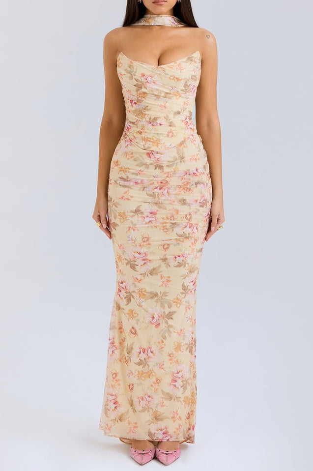 Ensemble Jupe avec Corset et Écharpe au Cou Hallie