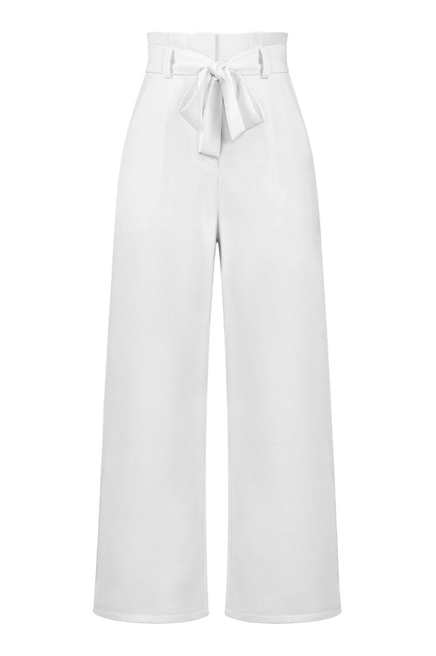Pantalon Évasé à Ceinture Coordonné
