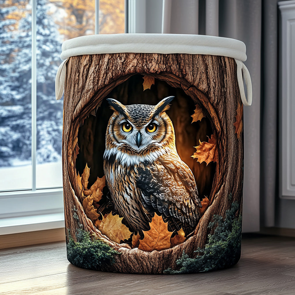 Panier à linge matelassé – Hibou