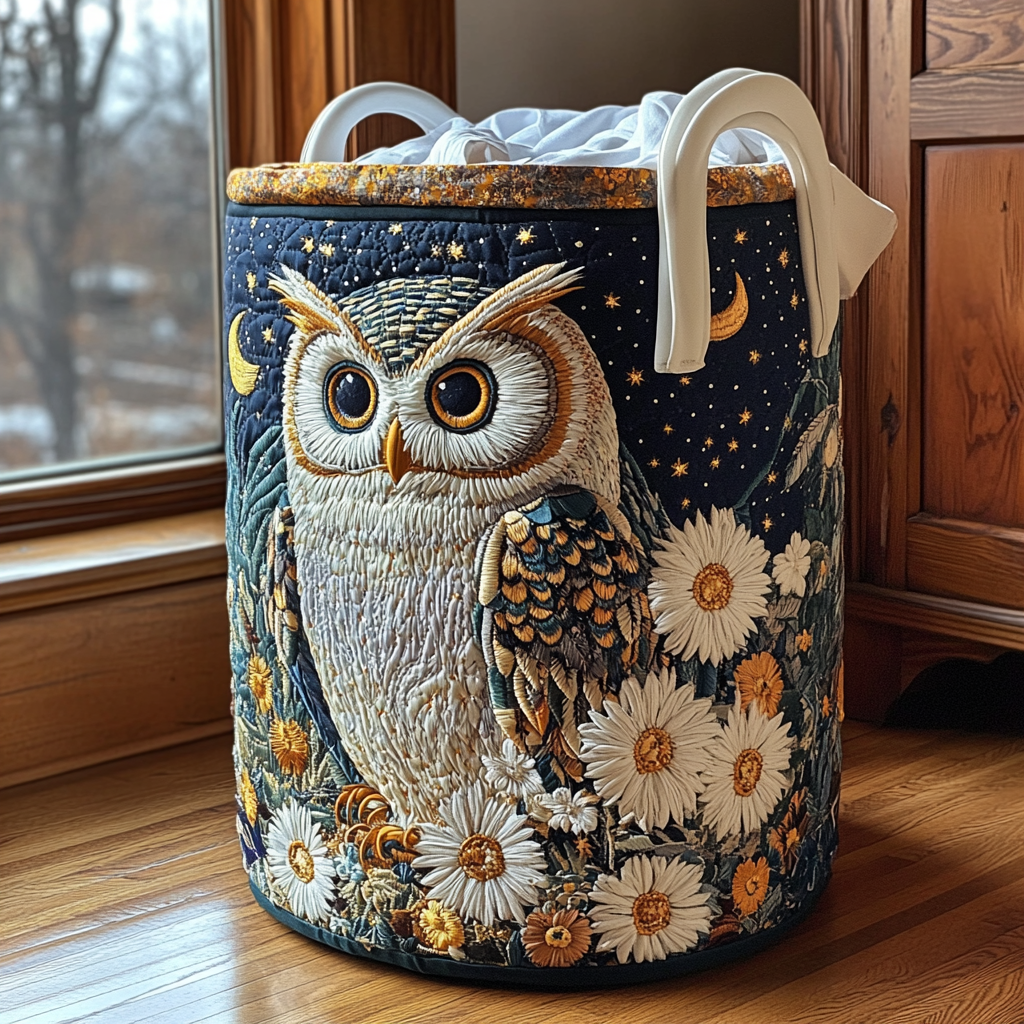 Panier à linge matelassé – Hibou