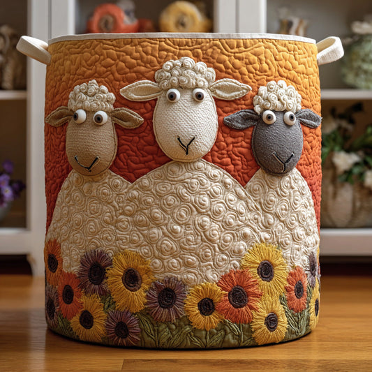 Panier à linge matelassé – Petit agneau