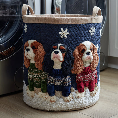 Panier à linge matelassé – Cavalier King Charles