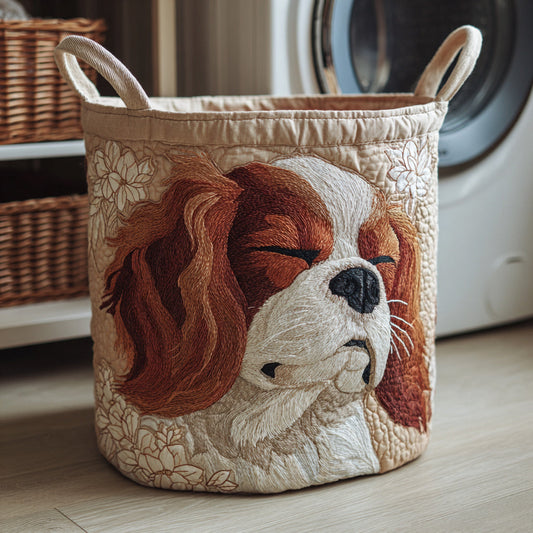 Panier à linge matelassé – Cavalier King Charles