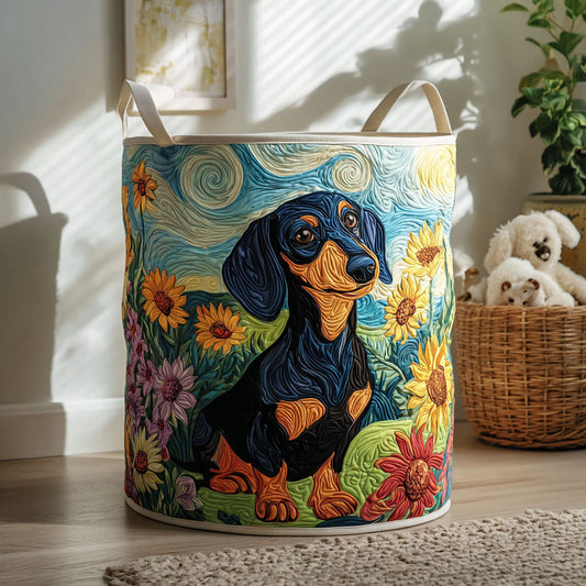 Panier à linge matelassé – Adorable teckel