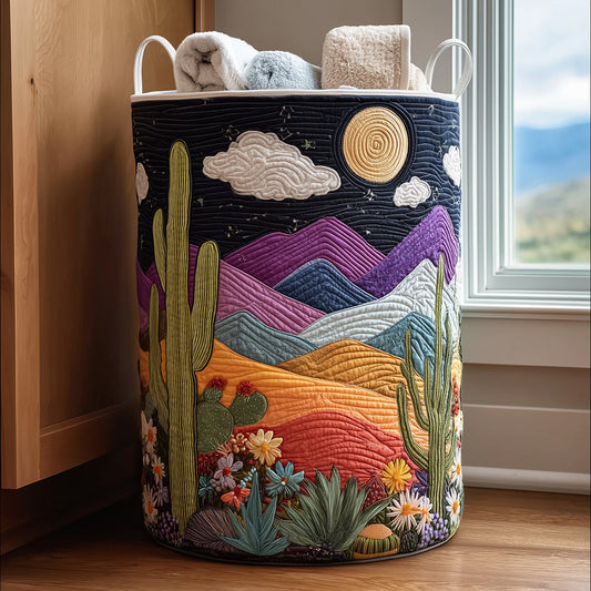 Panier à linge matelassé – Motif nocturne