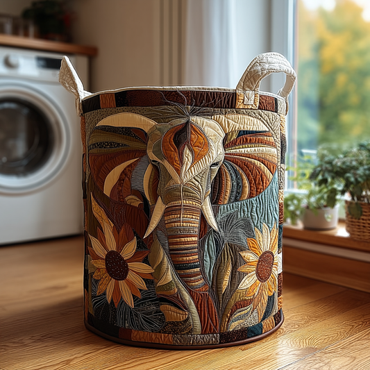 Panier à linge matelassé – Éléphant