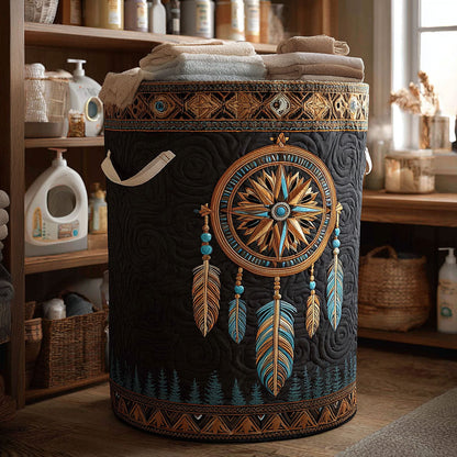 Panier à linge matelassé – Motif élégant et symbolique