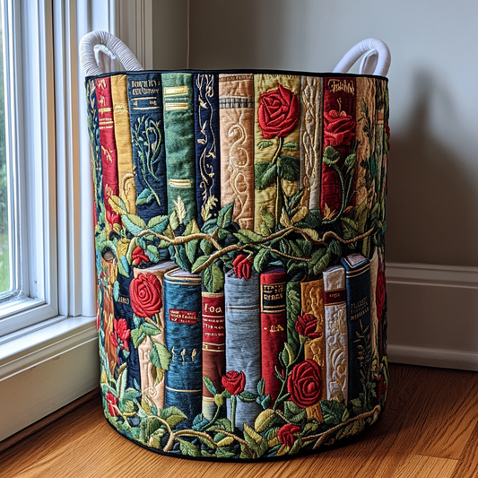 Panier à linge matelassé – Motif littéraire