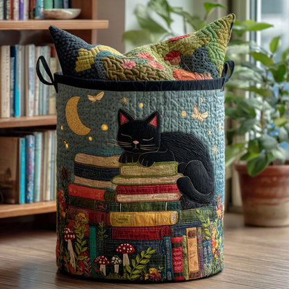 Panier à linge matelassé – Motif littéraire
