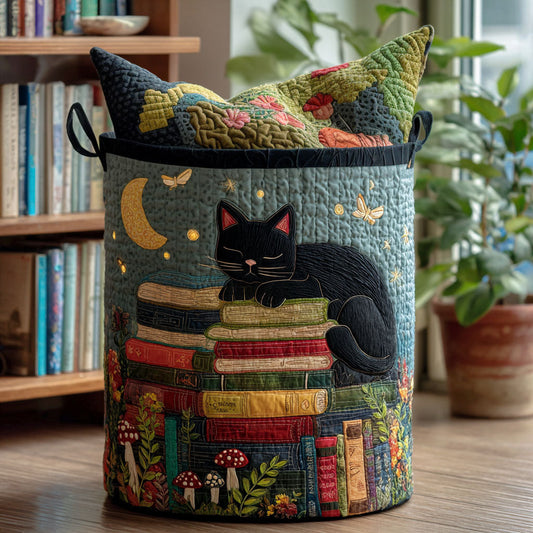 Panier à linge matelassé – Motif littéraire
