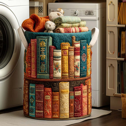 Panier à linge matelassé – Motif littéraire
