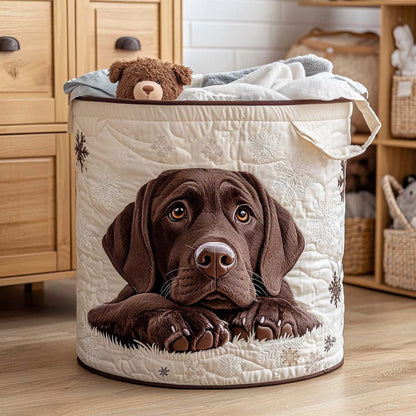 Panier à linge matelassé – Motif chien