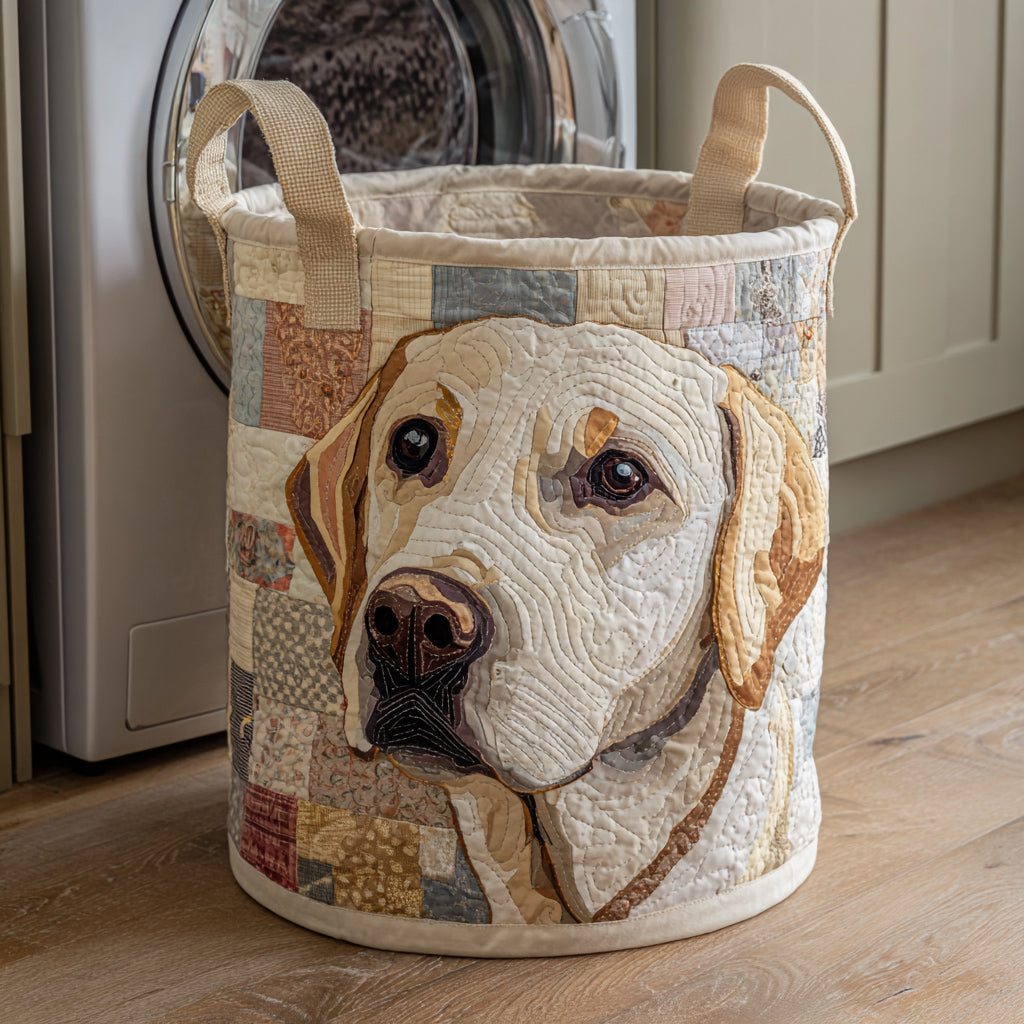 Panier à linge matelassé – Labrador style rustique