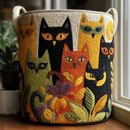 Panier à linge matelassé – Chats