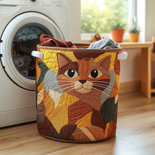 Panier à linge matelassé – Chats