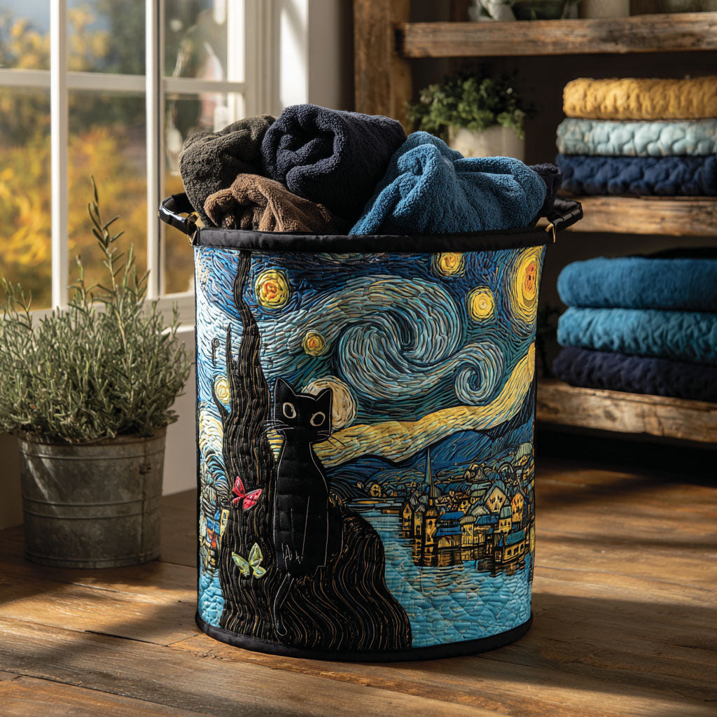Panier à linge matelassé – Chats