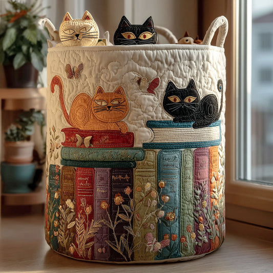 Panier à linge matelassé – Chats