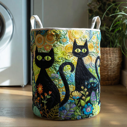 Panier à linge matelassé – Chats