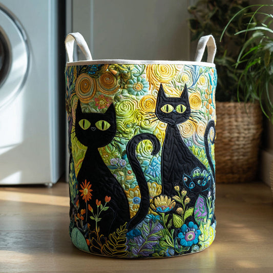 Panier à linge matelassé – Chats