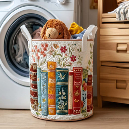 Panier à linge matelassé – Abeilles et fleurs