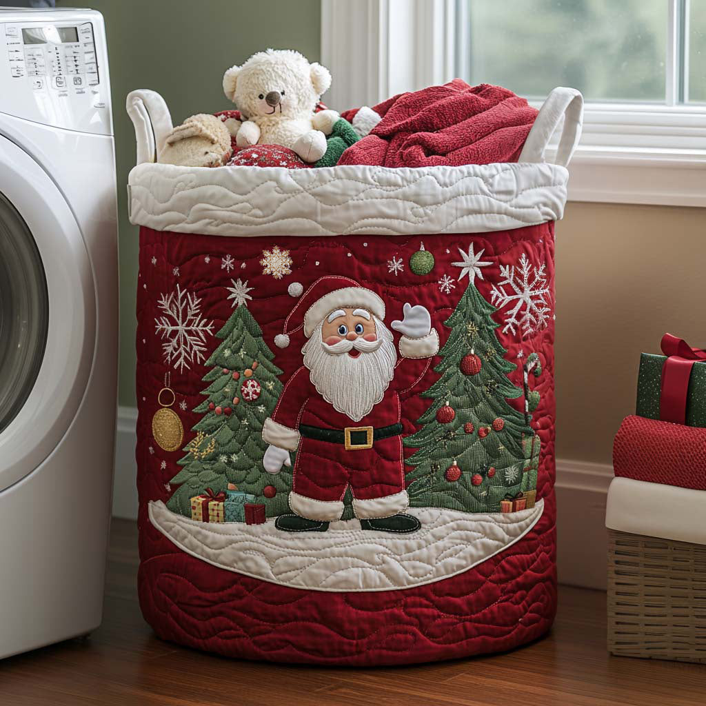 Panier à linge matelassé – Père Noël