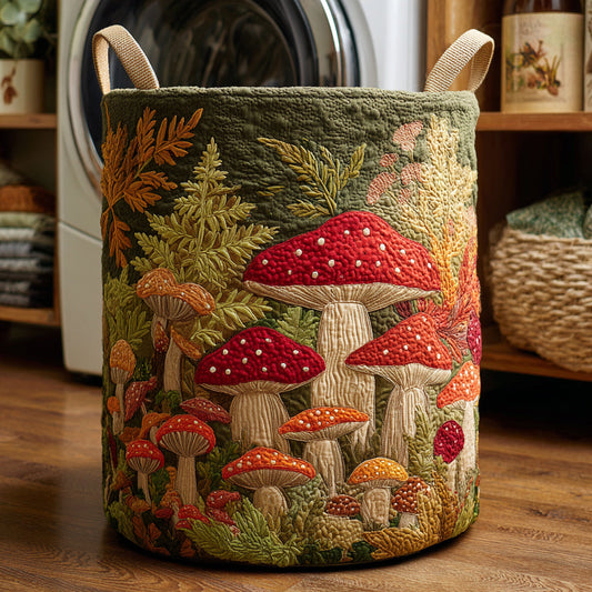 Panier à linge matelassé – Paysage naturel imprimé