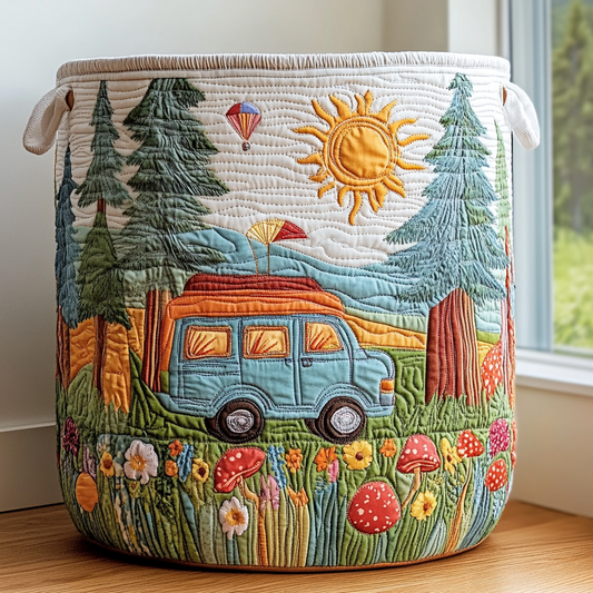 Panier à linge matelassé – Voyage paisible