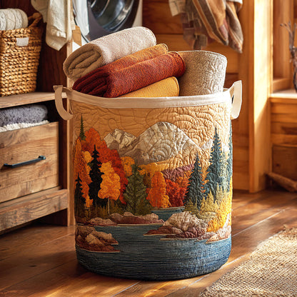 Panier à linge matelassé – Feuilles d'automne