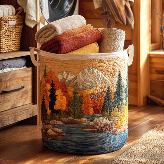 Panier à linge matelassé – Feuilles d'automne