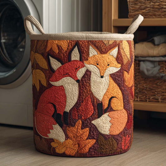 Panier à linge matelassé – Feuilles d'automne