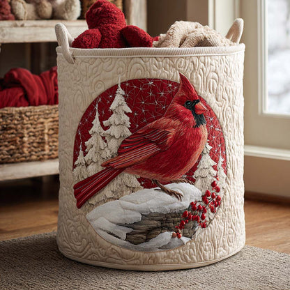 Panier à linge matelassé – Cardinal rouge