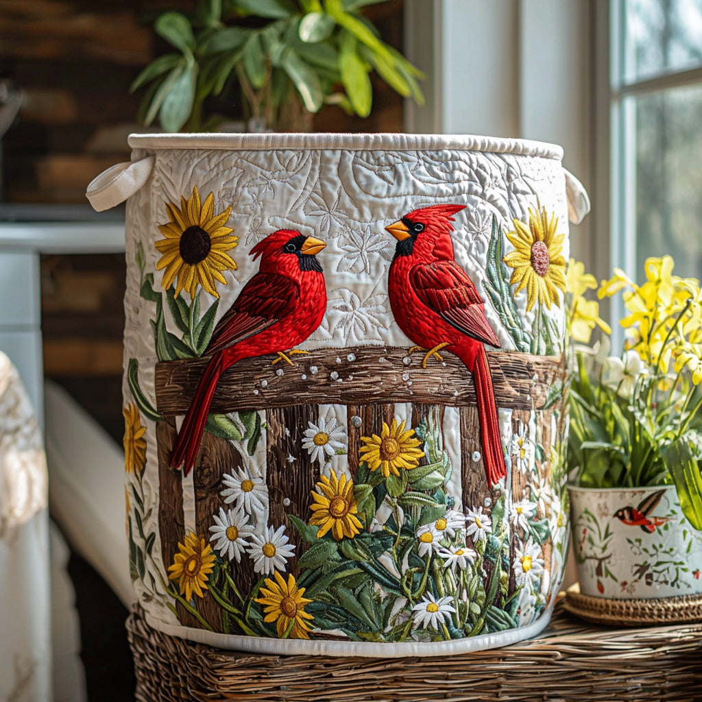 Panier à linge matelassé – Cardinal rouge