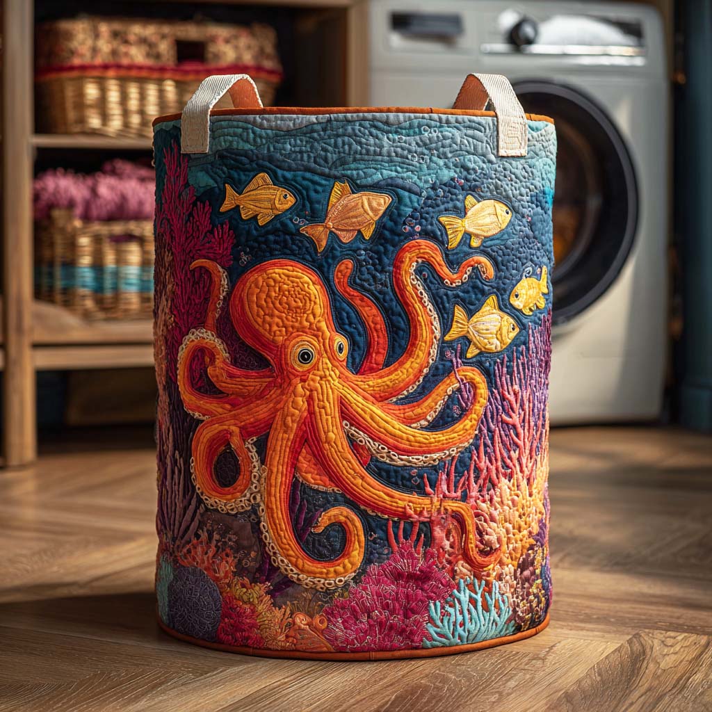 Panier à linge matelassé – Poulpe
