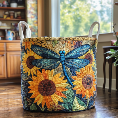 Panier à linge matelassé – Libellules