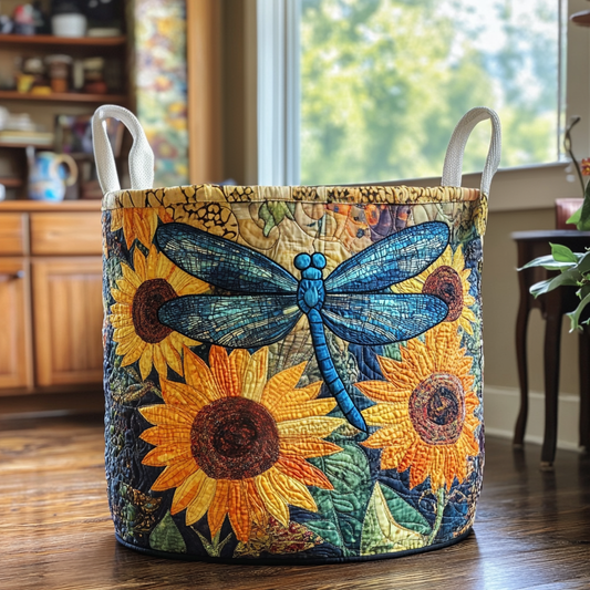 Panier à linge matelassé – Libellules