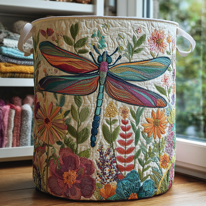 Panier à linge matelassé – Libellules