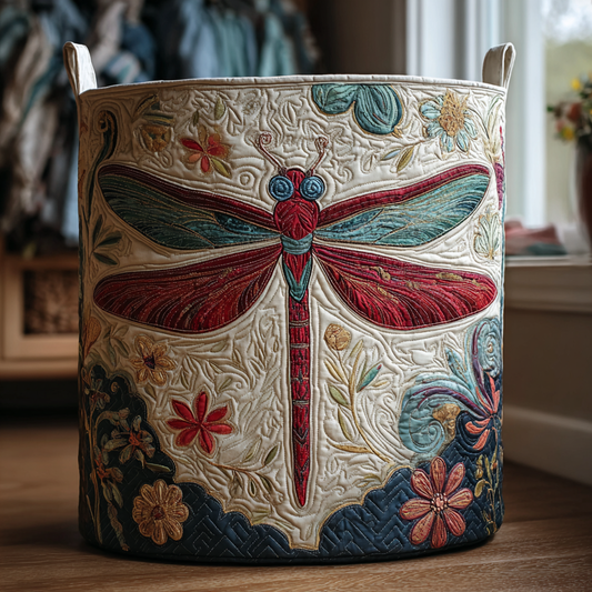 Panier à linge matelassé – Libellules