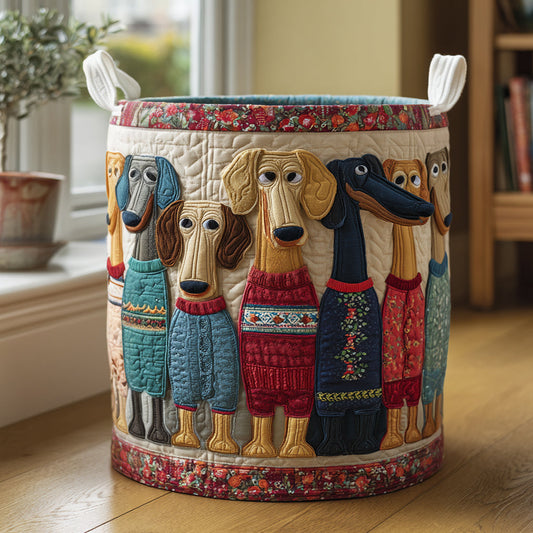 Panier à linge matelassé – Teckel