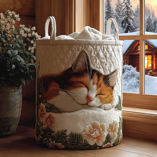 Panier à linge matelassé – Motif hivernal