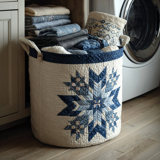 Panier à linge matelassé – Motif hivernal