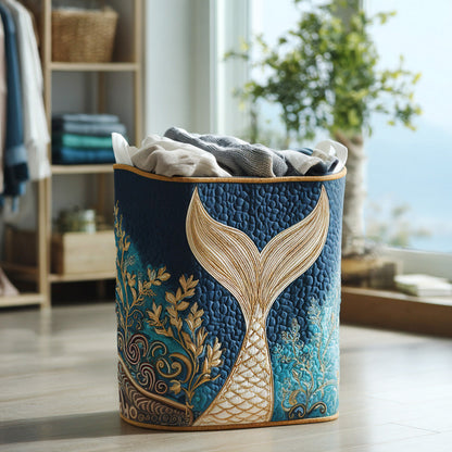 Panier à linge matelassé – Motif marin