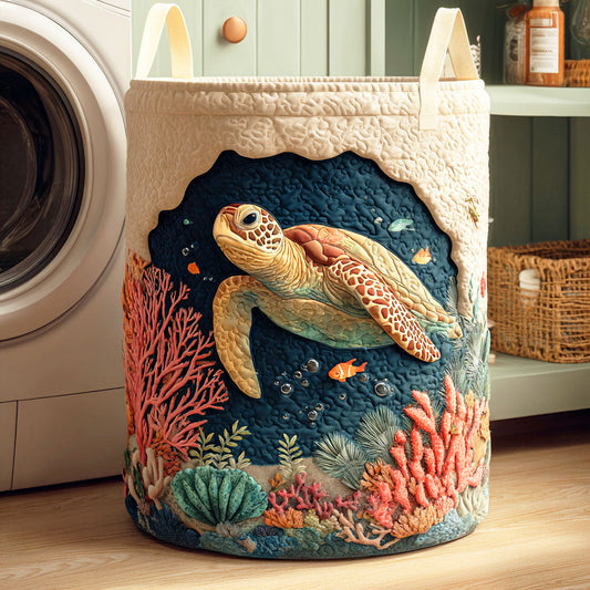Panier à linge matelassé – Tortue de mer
