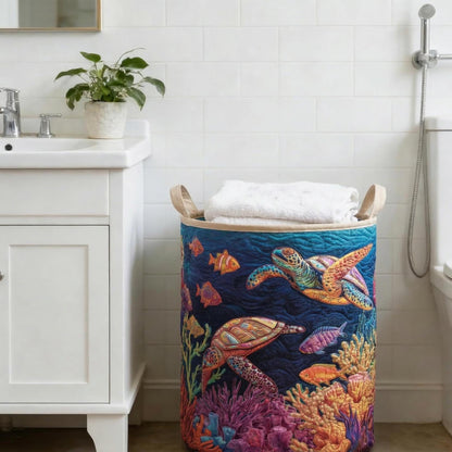 Panier à linge matelassé – Tortue de mer