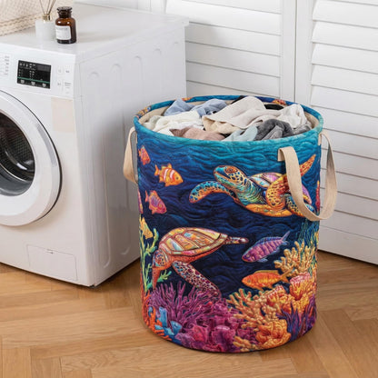 Panier à linge matelassé – Tortue de mer